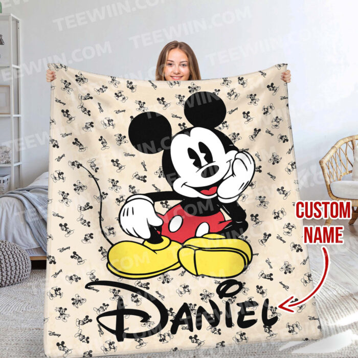 Personalized Mickey Mouse Blanket, Disney Blanket, Custom Blanket, Birthday Gifts, Custom Name Blanket - Image 6
