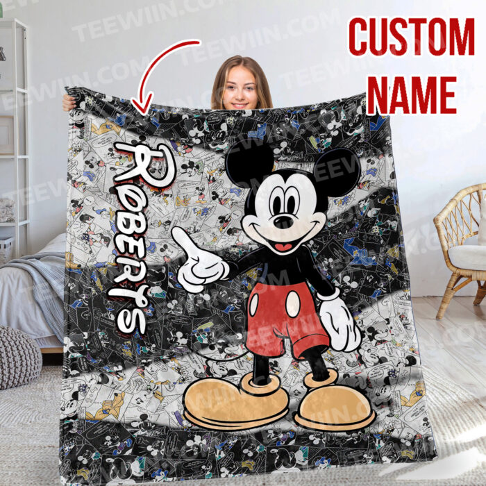 Personalized Mickey Mouse Blanket, Disney Blanket, Custom Blanket, Birthday Gifts, Custom Name Blanket - Image 8