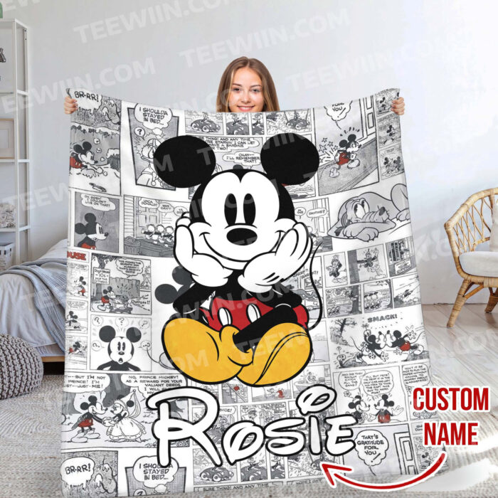 Personalized Mickey Mouse Blanket, Disney Blanket, Custom Blanket, Birthday Gifts, Custom Name Blanket - Image 10