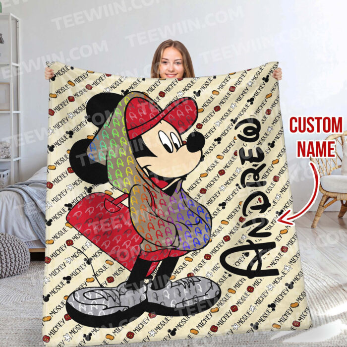 Personalized Mickey Mouse Blanket, Disney Blanket, Custom Blanket, Birthday Gifts, Custom Name Blanket - Image 5