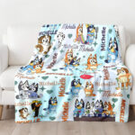 Bluey Blanket Toddler, Bluey Personalized Blanket, Bluey Baby Blanket, Custom Baby Blanket, Child Personalized Blanket, Baby Blanket - Image 2