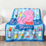 Personalized Peppa Pig Blanket, Peppa Baby Blanket, Custom Baby Blanket, Child Personalized Blanket, Baby Blanket - Image 3