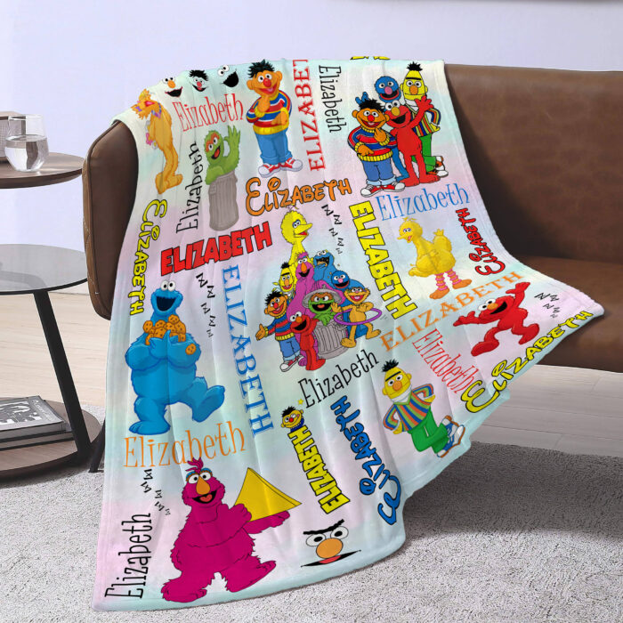 Personalized Sesame Street Blanket, Sesame Street Baby Blanket, Custom Baby Blanket, Child Personalized Blanket, Baby Blanket - Image 3