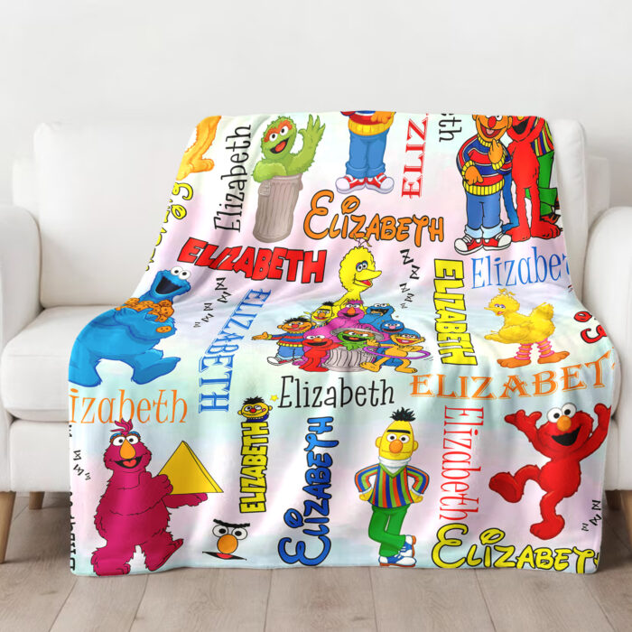 Personalized Sesame Street Blanket, Sesame Street Baby Blanket, Custom Baby Blanket, Child Personalized Blanket, Baby Blanket - Image 2