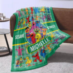 Personalized Sesame Street Blanket, Sesame Street Baby Blanket, Custom Baby Blanket, Child Personalized Blanket, Baby Blanket - Image 3