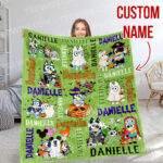 Personalized Bluey Blanket, Bluey Fabric Dog, Bluey and Bingo Halloween Blanket, Bluey Birthday Blanket, Bluey Family Blanket - Image 7