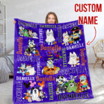 Personalized Bluey Blanket, Bluey Fabric Dog, Bluey and Bingo Halloween Blanket, Bluey Birthday Blanket, Bluey Family Blanket - Image 10
