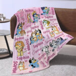 Bluey Blanket Toddler, Bluey Personalized Blanket, Bluey Baby Blanket, Custom Baby Blanket, Child Personalized Blanket, Baby Blanket - Image 4