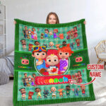 Personalized Cocomelon Blanket, Custom name Cocomelon Blanket, Baby Blanket