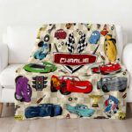 Personalization Cars Lightning McQueen Fleece Blanket, Disneyland Blanket, Cars Movie Blanket, Birthday Gifts for Kids - Image 3