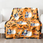 Personalized Bluey Halloween Blanket Toddler, Bluey Baby Blanket, Custom Baby Blanket, Child Personalized Blanket, Baby Blanket - Image 2