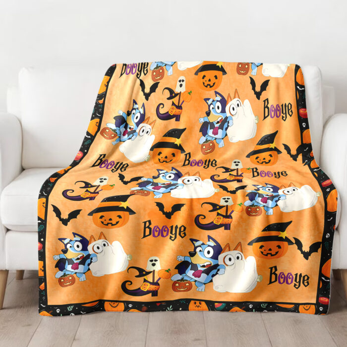 Personalized Bluey Halloween Blanket Toddler, Bluey Baby Blanket, Custom Baby Blanket, Child Personalized Blanket, Baby Blanket - Image 2