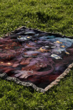 Anime Hand Woven Blanket | Ghost Pokemon Tapestry Throw | Gengar Gift - Image 2