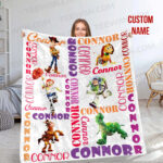 Personalized Disneyland Toy Story Blanket, Custom Name Disneyland Blanket, Toy Story Characters , Toy Story Birthday, To Infinity & Beyond - Image 6