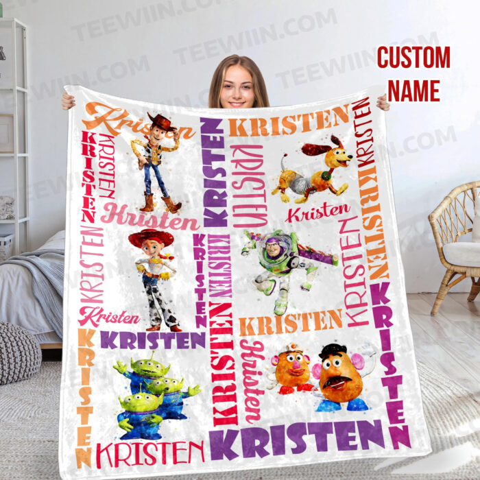Personalized Disneyland Toy Story Blanket, Custom Name Disneyland Blanket, Toy Story Characters , Toy Story Birthday, To Infinity & Beyond - Image 7