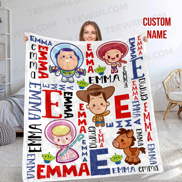 Personalized Disneyland Toy Story Blanket, Custom Name Disneyland Blanket, Toy Story Characters , Toy Story Birthday, To Infinity & Beyond - Image 8