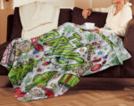 Personalized Merry Grinchmas 2024 Blanket, Custom Name The Grinch Christmas Gift Blanket - Image 3
