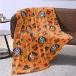 Funny Bluey Dancing Thanksgiving, Bluey Blanket, Custom Bluey Blanket, Bedroom Decor, Sofa Blanket - Image 6