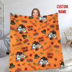 Funny Bluey Dancing Thanksgiving, Bluey Blanket, Custom Bluey Blanket, Bedroom Decor, Sofa Blanket - Image 2