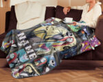Personalized Nightmare Before Christmas Flannel Throw Blanket, Jack Skellington Halloween Blanket, Home Decor - Image 4