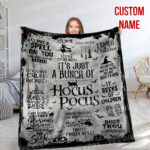 Personalized Hocus Pocus Themed Halloween Blanket, Hocus Pocus Halloween Blanket, Home Decor