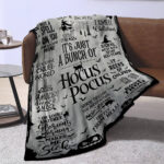 Personalized Hocus Pocus Themed Halloween Blanket, Hocus Pocus Halloween Blanket, Home Decor - Image 3