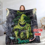 Personalized Oogie Boogie Blanket, The Nightmare Before Christmas Blanket, Jack Skellington, Halloween Blanket, Home Decor