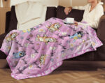Personalized Bluey Dog Blanket, Pink Rainbow Bluey Blanket, Personalized Blanket for Toddlers, Bluey Gifts for Kids - Image 4