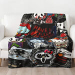 Personalized Hello Kitty Horror Cosplay Blanket, Halloween Blanket, Personalized Blanket for Toddlers, Gifts for Kids - Image 2