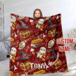 Personalized Gothic Magic Divination Flannel Throw Blanke, Harry Potter Christmas Blanket, Personalized Blanket for Toddlers, Gifts for Kids