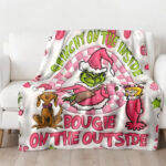 Personalized Grinch Velveteen Plush Blanket 3D Christmas Blanket, Personalized The Grinch Blanket for Toddlers, Gifts for Kids - Image 3