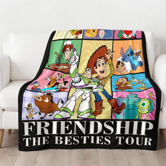 Personalized Disneyland Eras Tour Blanket, Friendship Toy Story Tour Blanket, WDW Disneyworld Best Friends Quilt - Image 2