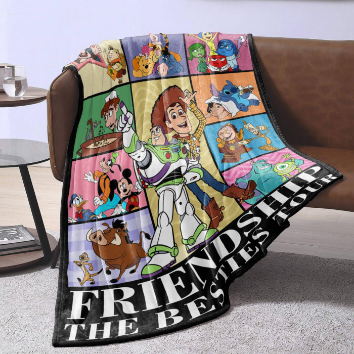 Personalized Disneyland Eras Tour Blanket, Friendship Toy Story Tour Blanket, WDW Disneyworld Best Friends Quilt - Image 3