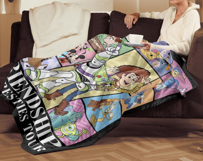 Personalized Disneyland Eras Tour Blanket, Friendship Toy Story Tour Blanket, WDW Disneyworld Best Friends Quilt - Image 4