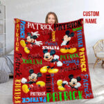 Personalized Watercolor Mickey Mouse Blanket, Custom Name Mickey Mouse Blanket, Disneyland Birthday Gift Blanket, Mickey Birthday Gifts - Image 9