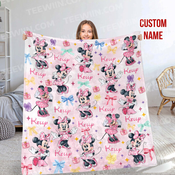 Personalized Watercolor Mickey Mouse Blanket, Custom Name Mickey Mouse Blanket, Disneyland Birthday Gift Blanket, Mickey Birthday Gifts - Image 8