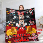 Personalized Watercolor Mickey Mouse Blanket, Custom Name Mickey Mouse Blanket, Disneyland Birthday Gift Blanket, Mickey Birthday Gifts - Image 6