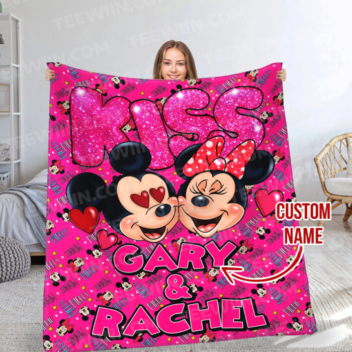Personalized Watercolor Mickey Mouse Blanket, Custom Name Mickey Mouse Blanket, Disneyland Birthday Gift Blanket, Mickey Birthday Gifts - Image 5