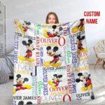 Personalized Watercolor Mickey Mouse Blanket, Custom Name Mickey Mouse Blanket, Disneyland Birthday Gift Blanket, Mickey Birthday Gifts - Image 7