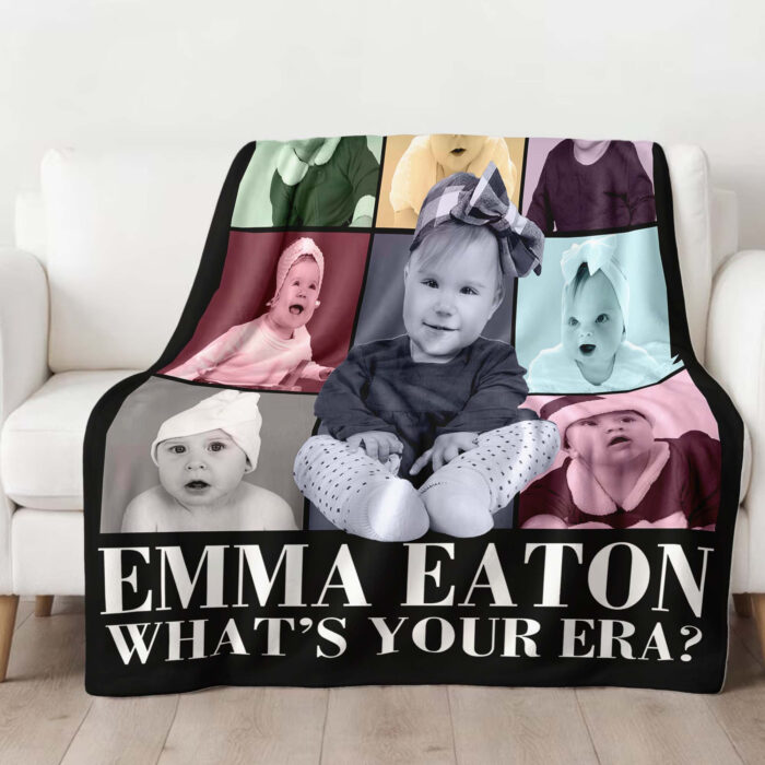 Personalized Baby Eras Tour Poster, Custom Picture & Name Blanket, Personalize Eras Blanket, Custom Era Tour Printable, Birthday Gift - Image 2