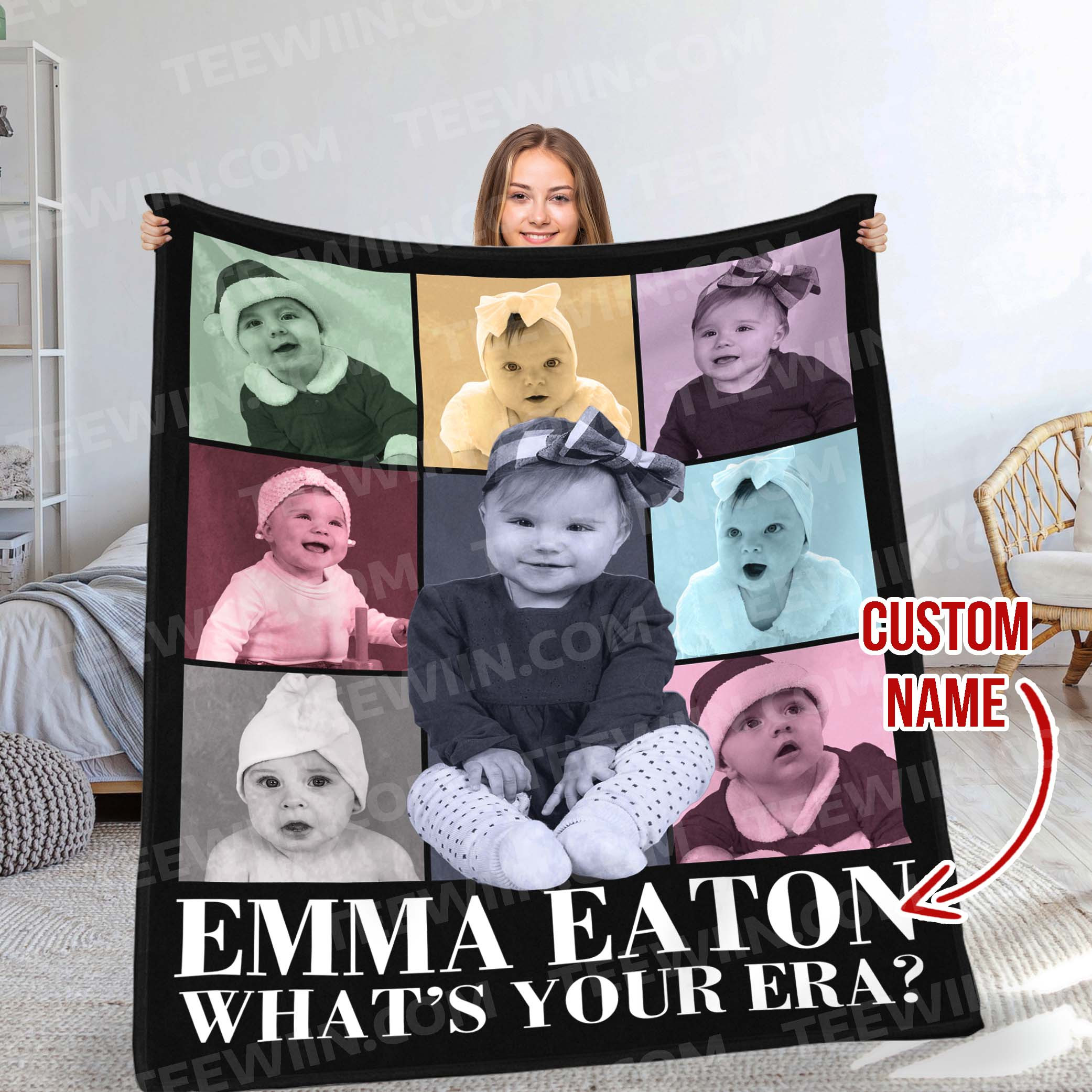 1726474430234.jpg Personalized Baby Eras Tour Poster, Custom Picture & Name Blanket, Personalize Eras Blanket, Custom Era Tour Printable, Birthday Gift - Image 1