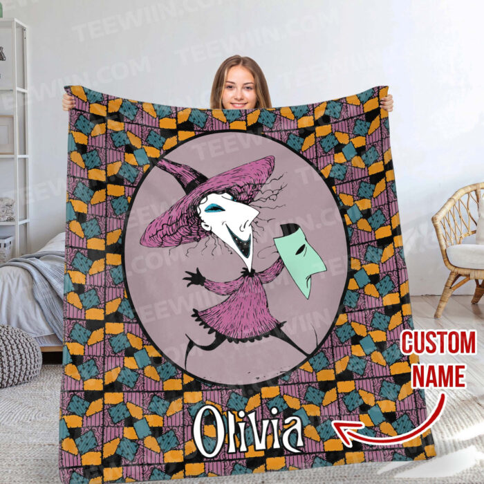 Personalized Disney The Nightmare Before Christmas Blanket, Custom Name Jack Skellington Sally Blanket, WDW Disneyland Oogie Boogie Birthday - Image 7