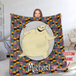 Personalized Disney The Nightmare Before Christmas Blanket, Custom Name Jack Skellington Sally Blanket, WDW Disneyland Oogie Boogie Birthday - Image 8