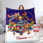 Personalized Mickey & Minnie Mouse & Friends Blanket, Disney Blanket, Xmas Blanket