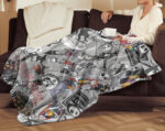 Personalized Nightmare Before Christmas Flannel Throw Blanket, Christmas Blanket, Xmas Blanket - Image 4