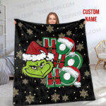 Personalized The Grinch Christmas Blanket, Custom Name Grinch Blanket - Image 8