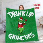 Personalized The Grinch Christmas Blanket, Custom Name Grinch Blanket - Image 9