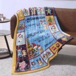 Personalized Christmas Bluey Throw Blanket, To My Badass Granddaughter Ultra Soft for Bed Couch Chair Fit Kids and Adults - Image 2