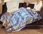 Personalized Christmas Bluey Throw Blanket, To My Badass Granddaughter Ultra Soft for Bed Couch Chair Fit Kids and Adults - Image 3