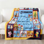 Personalized Christmas Bluey Throw Blanket, To My Badass Granddaughter Ultra Soft for Bed Couch Chair Fit Kids and Adults - Image 4